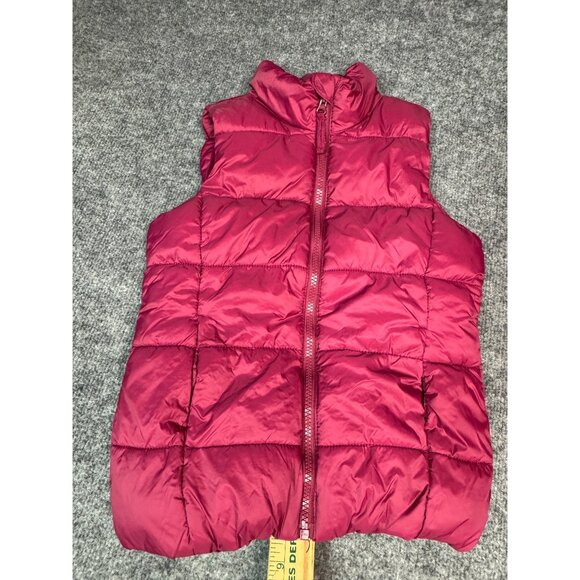 Old Navy Kids Puffer Vest Burgundy Size M(8) Poly Shell & Lining - Picture 7 of 10